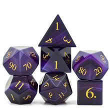 Load image into Gallery viewer, Violet Crown Agate Gemstone Dice Set
