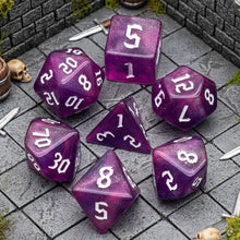Load image into Gallery viewer, Glitter Nebula Resin Dice Set – Choose Your Color