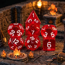 Load image into Gallery viewer, Elemental Crystal Resin Dice Set – Choose Your Element