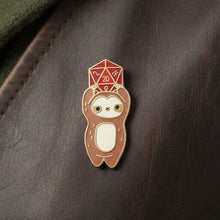 Load image into Gallery viewer, Cute Sloth D20 Dice Pin - Dungeons & Dragons Brooch