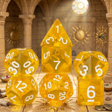 Load image into Gallery viewer, Elemental Crystal Resin Dice Set – Choose Your Element
