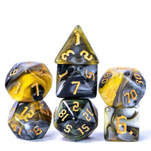 Charger l'image dans la galerie, Stingstrike Yellow & Black Blend Dice Set for Dungeons & Dragons
