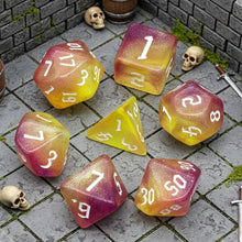 Load image into Gallery viewer, Glitter Nebula Resin Dice Set – Choose Your Color