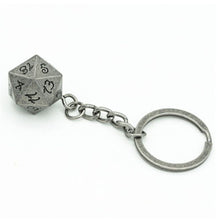 Load image into Gallery viewer, Metal D20 Keychain - Dungeons &amp; Dragons Accessory
