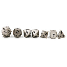 Load image into Gallery viewer, Silver Metal Dice Set for Dungeons &amp; Dragons

