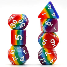 Load image into Gallery viewer, Rainbow Dice Set for Dungeons & Dragons