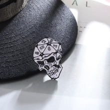 Load image into Gallery viewer, D20 Skull Dice Pin - Dungeons & Dragons Brooch