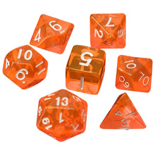 Load image into Gallery viewer, Clear Transparent Dice Set for Dungeons & Dragons - Various Colors