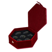 Load image into Gallery viewer, Obsidian Rainbow Lattice Stone Dice Set for Dungeons &amp; Dragons
