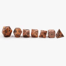 Load image into Gallery viewer, Brushed Copper Metal Dice Set for Dungeons & Dragons