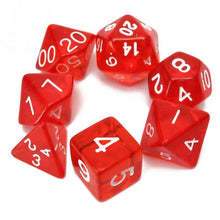 Load image into Gallery viewer, Clear Transparent Dice Set for Dungeons & Dragons - Various Colors