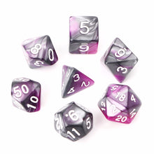 Load image into Gallery viewer, Alchemist's Swirl Resin Dice Set – Choose Your Color