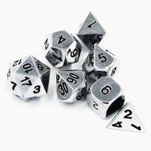 Load image into Gallery viewer, Mithril Metal Dice Set for Dungeons & Dragons