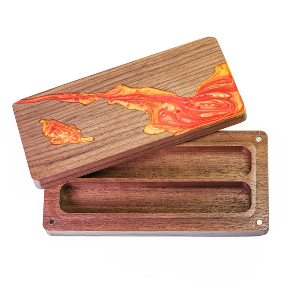 Lava River Wood Dice Box for Dungeons & Dragons