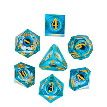 Load image into Gallery viewer, Eye of the Beholder Floating Eyeballs Liquid Core Dice Set