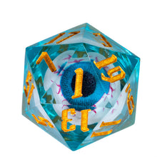 Load image into Gallery viewer, Eye of the Beholder Floating Eyeballs Liquid Core Dice Set