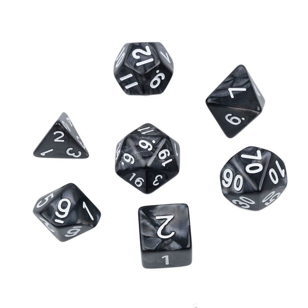 Black Pearl Dice Set for Dungeons & Dragons