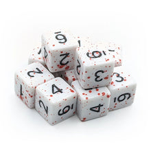 Load image into Gallery viewer, Blood-Splattered Dice Set for Dungeons &amp; Dragons

