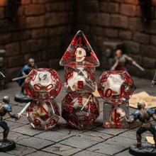 Load image into Gallery viewer, Skull Relic Resin Dice Set – Choose Your Relic
