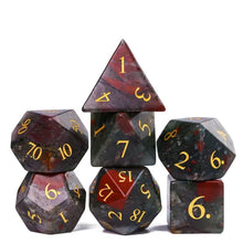 Load image into Gallery viewer, Blood Stone Dice Set for Dungeons &amp; Dragons

