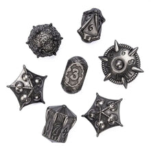 Load image into Gallery viewer, Spiked Shield Battlerager Metal Dice Set for Dungeons &amp; Dragons
