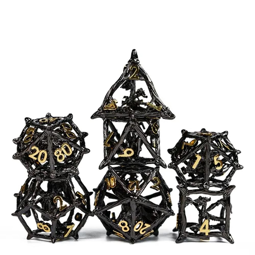 Dragon Cage Metal Dice Set for Dungeons & Dragons