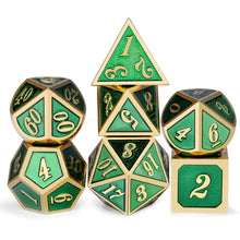 Charger l'image dans la galerie, Golden Grove Embossed Metal Dice Set for Dungeons &amp; Dragons
