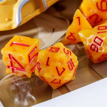 Load image into Gallery viewer, Cheesy Cheese Dice Set for Dungeons &amp; Dragons
