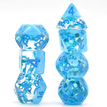 Load image into Gallery viewer, Water Rain Drop Dice Set for Dungeons &amp; Dragons
