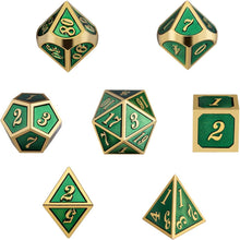 Charger l'image dans la galerie, Golden Grove Embossed Metal Dice Set for Dungeons &amp; Dragons
