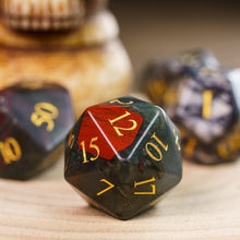 Charger l'image dans la galerie, Blood Moss Agate Stone Dice Set for Dungeons &amp; Dragons
