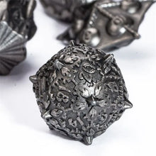 Load image into Gallery viewer, Spiked Shield Battlerager Metal Dice Set for Dungeons &amp; Dragons
