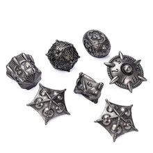 Load image into Gallery viewer, Spiked Shield Battlerager Metal Dice Set for Dungeons &amp; Dragons
