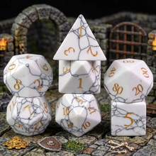 Load image into Gallery viewer, White Marble Dice Set
