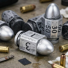 Load image into Gallery viewer, Moonshot Silver Bullet Resin Dice Set
