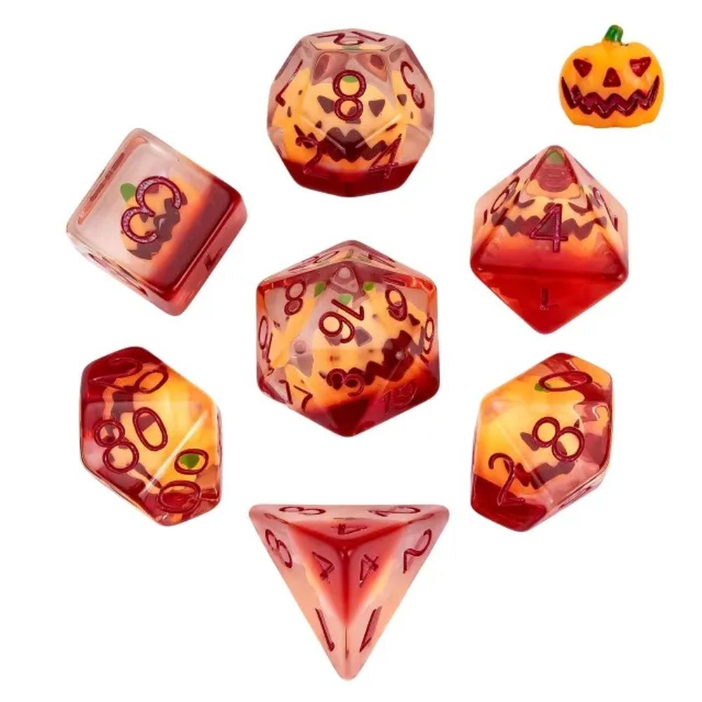 Pumpkin King Dice Set for Dungeons & Dragons