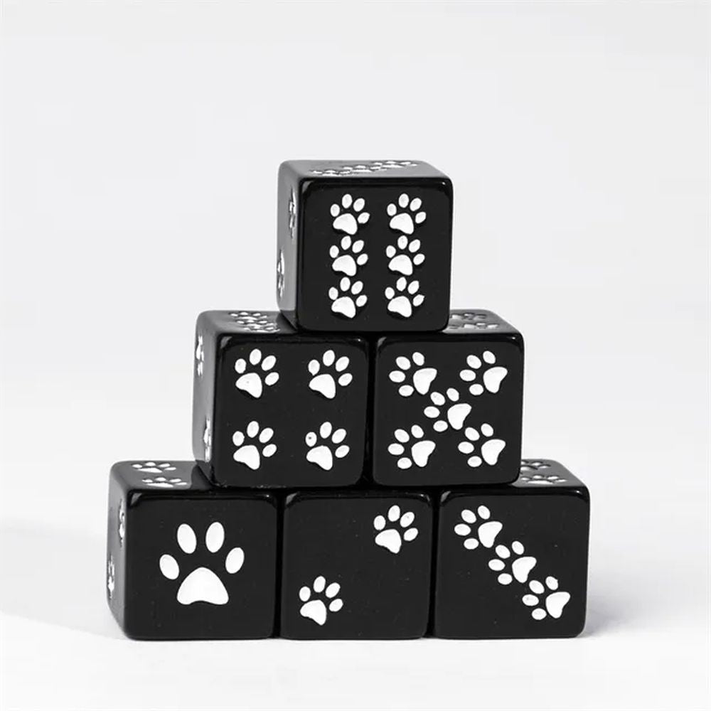 Wild Beast Paw Print Dice Set (D6) for Dungeons & Dragons