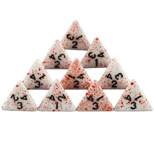 Load image into Gallery viewer, Blood-Splattered Dice Set for Dungeons &amp; Dragons
