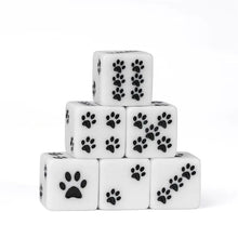 Load image into Gallery viewer, Beast Paw Print Dice Set (6 x D6) for Dungeons &amp; Dragons
