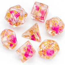 Load image into Gallery viewer, Rosethorn Flower Resin Dice Set

