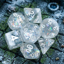 Load image into Gallery viewer, Frostfall Snowflake Resin Dice Set
