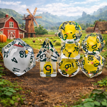 Load image into Gallery viewer, Chicken, Chicks &amp; Egg Farm Dice Set for Dungeons &amp; Dragons
