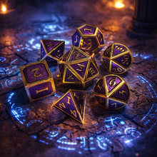 Charger l'image dans la galerie, Mystic Sovereign Embossed Metal Dice Set for Dungeons &amp; Dragons
