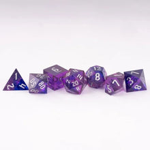 Charger l'image dans la galerie, Galaxy Glitter Sharp Edge Resin Dice Set
