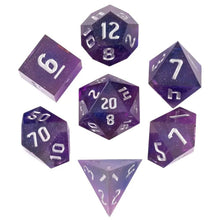 Charger l'image dans la galerie, Galaxy Glitter Sharp Edge Resin Dice Set
