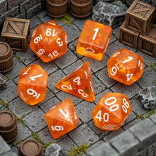 Load image into Gallery viewer, Tangerine Dream Resin Dice Set
