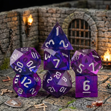 Charger l'image dans la galerie, Galaxy Glitter Sharp Edge Resin Dice Set
