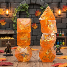 Load image into Gallery viewer, Falling Leaves Resin Dice Set
