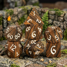 Load image into Gallery viewer, Zebrawood Wood Dice Set
