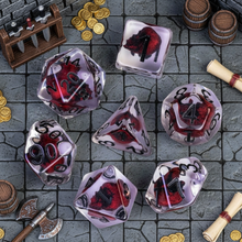 Load image into Gallery viewer, Skull Relic Resin Dice Set – Choose Your Relic
